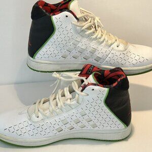 Jordan Illusion Premium Shoes Mens sz8 White/UNVRSTY RED-BLK-GRN-PLS 812875-117